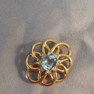 Aquamarine Vintage Brooch never worn .